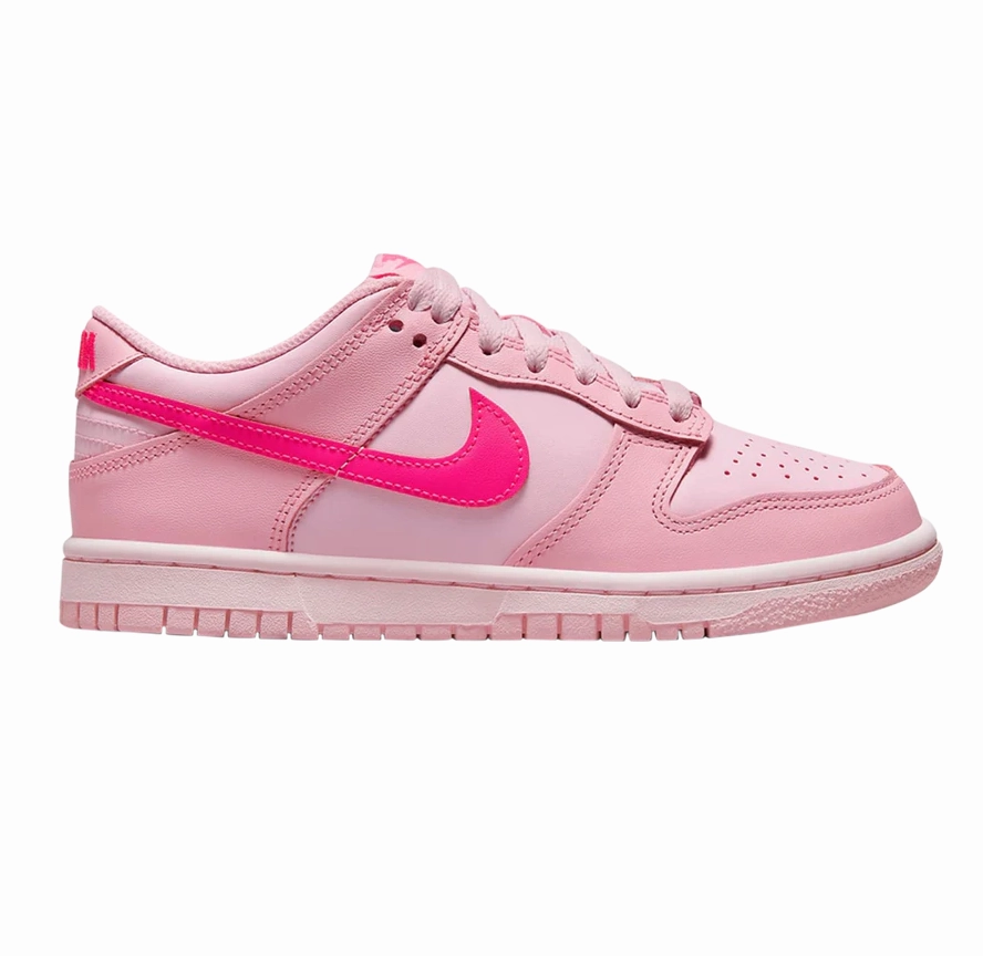 Nike Kid's Dunk Low GS Shoes - Triple Pink Nike Easy On Shoes