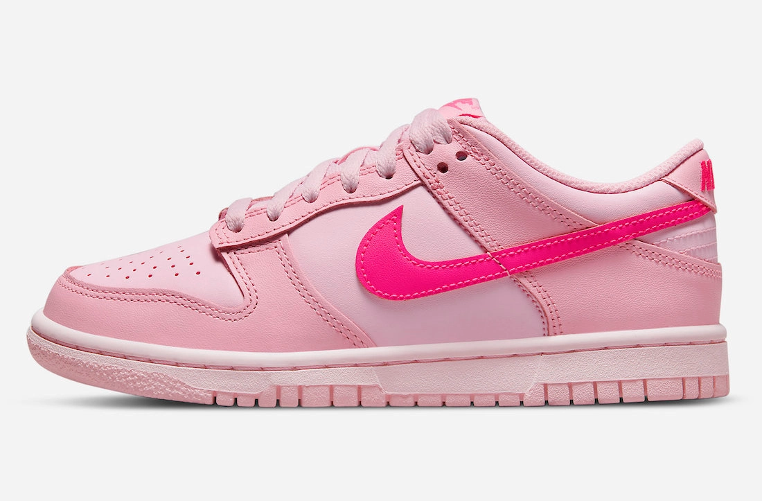 Nike Kid's Dunk Low GS Shoes - Triple Pink University Of Michigan Nike Shoes