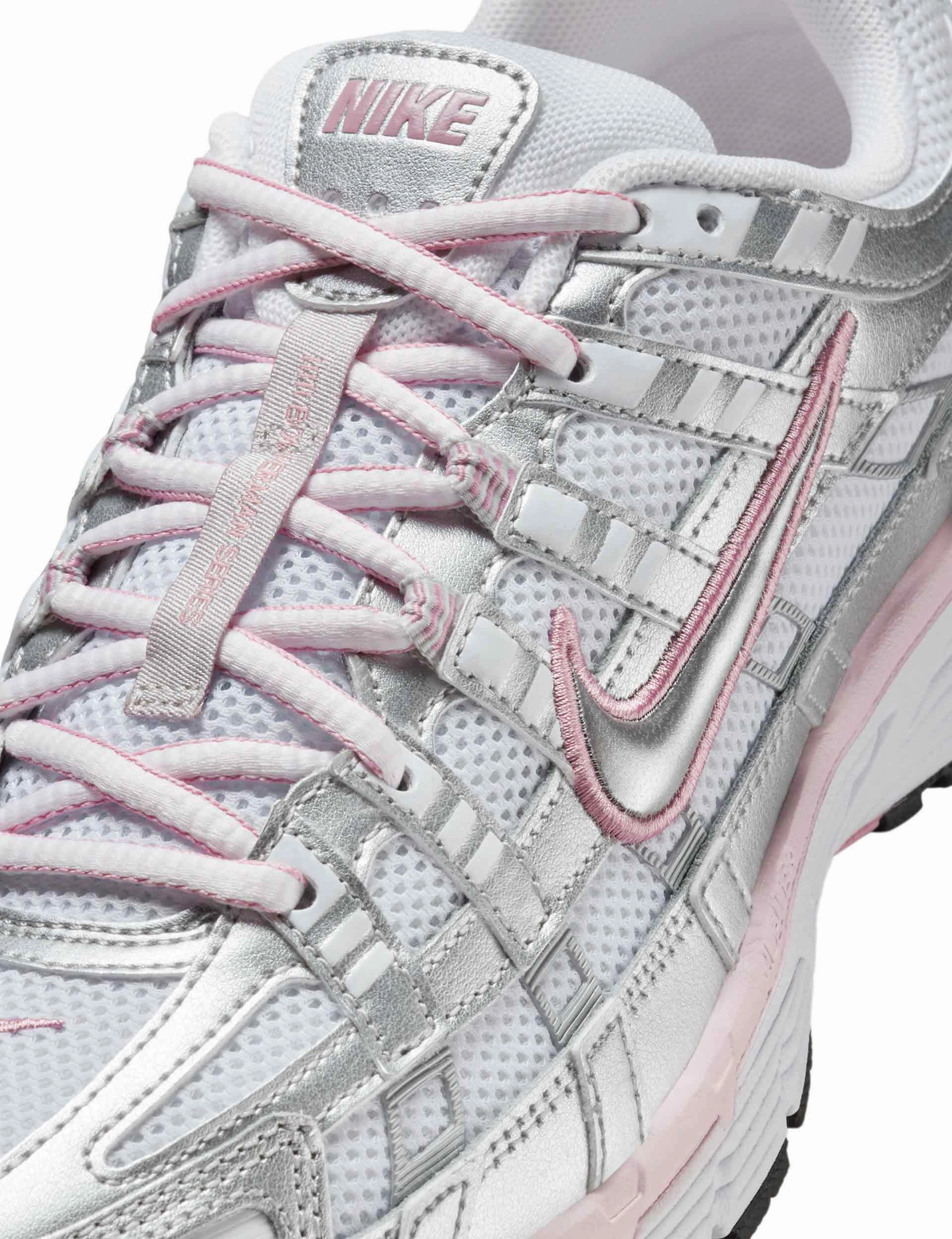 P-6000 Shoes - White/Metallic Silver/Elemental Pink Running Nike Shoes Sale