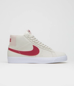 Nike SB Blazer Mid Shoes - Pale Ivory / Noble Red - Silt Red - White Best Basketball Shoes
