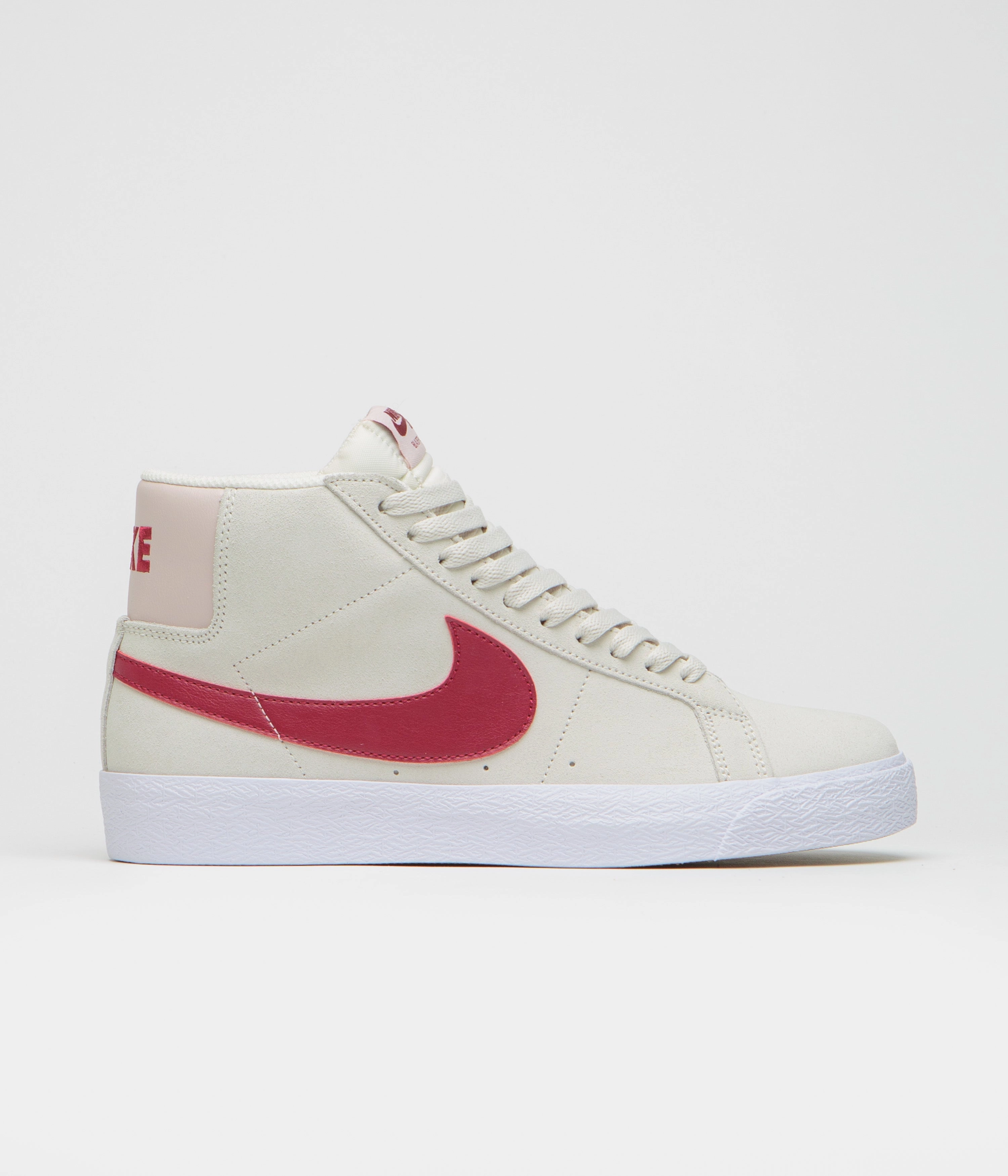 Nike Lebron Shoes Nike SB Blazer Mid Shoes - Pale Ivory / Noble Red - Silt Red - White