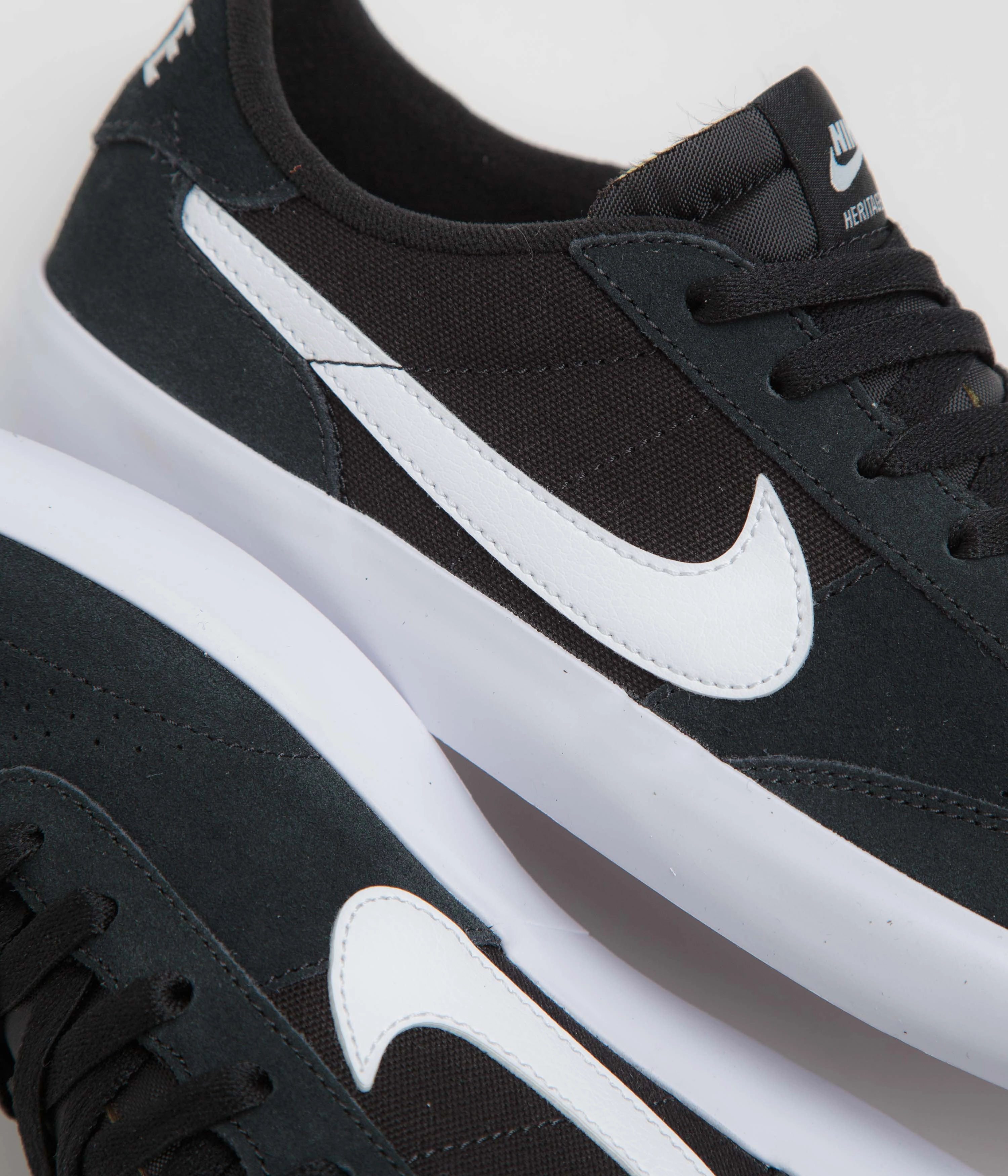 Nike New Nike SB Heritage Vulc Shoes - Black / White - Black - White