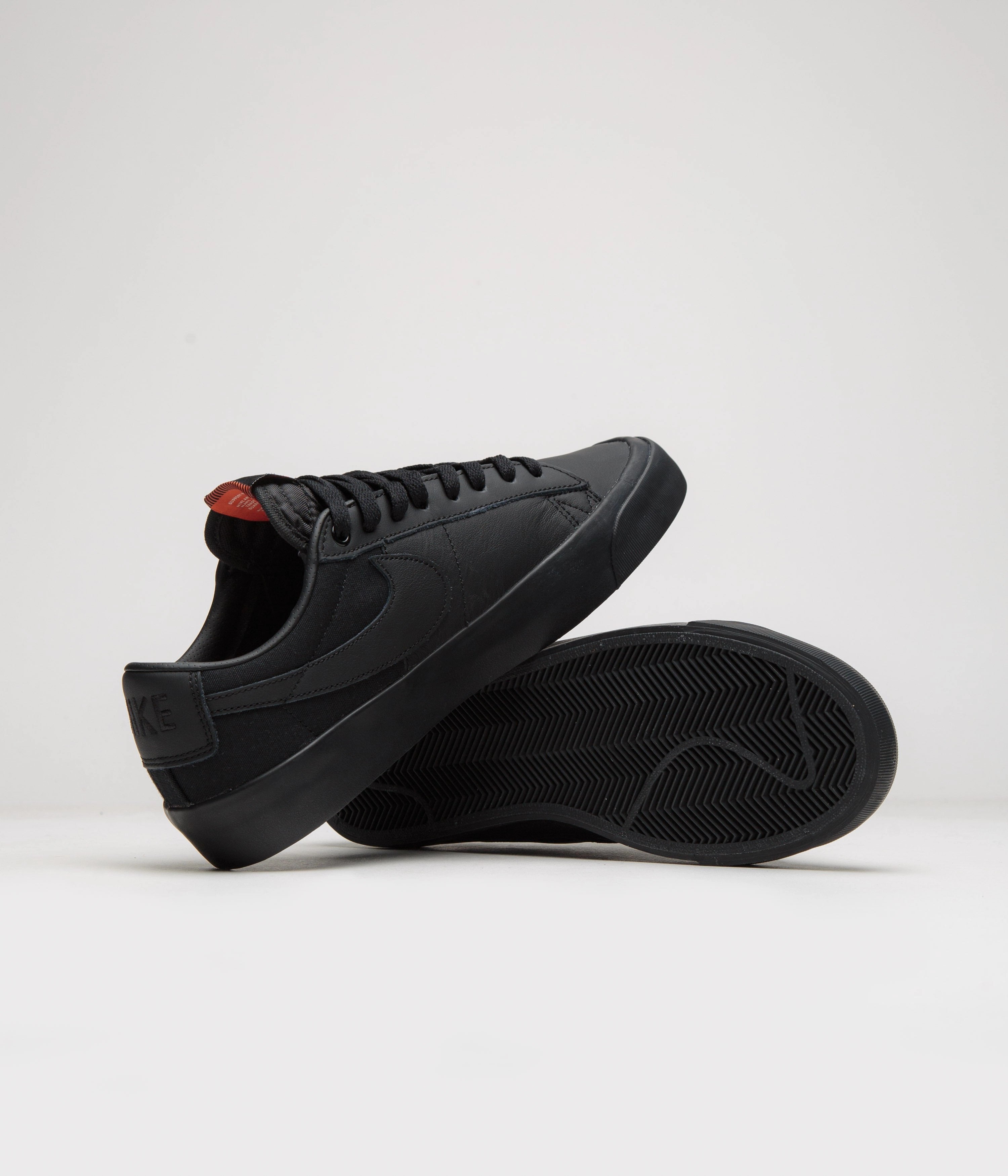 Nike Tennis Shoes Casual Nike SB Orange Label Blazer Low Pro GT Shoes - Black / Black - Black - Black