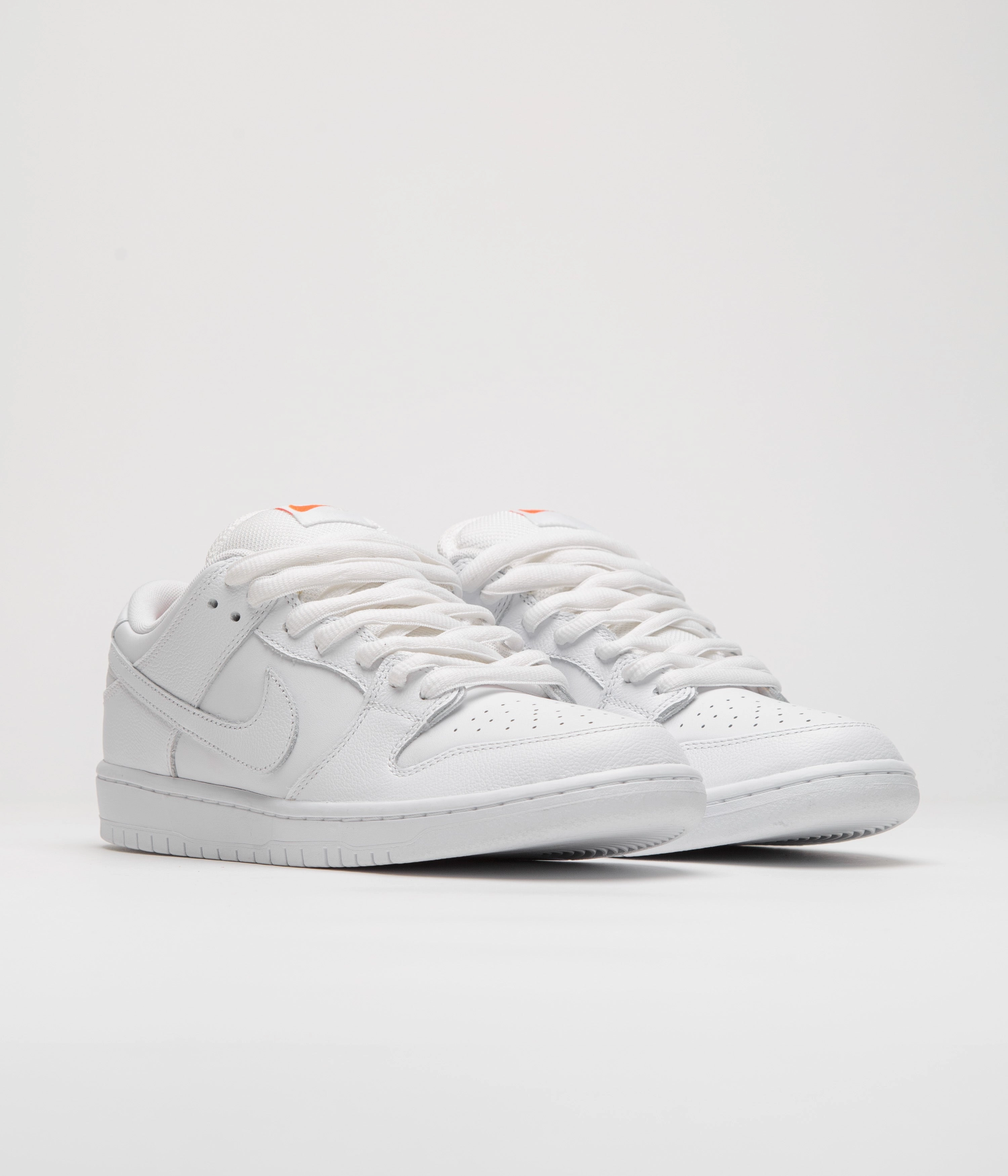Nike SB Orange Label Dunk Low Pro Shoes - White / White - White - White Soccer Turf Shoes Nike