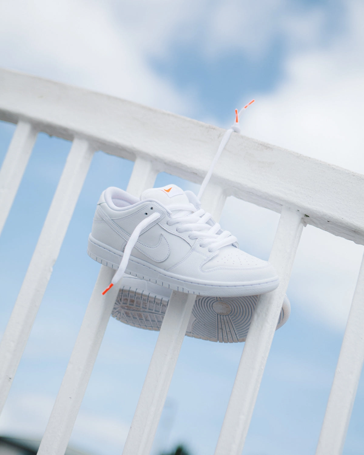 Nike Vintage Floral Shoes Nike SB Orange Label Dunk Low Pro Shoes - White / White - White - White