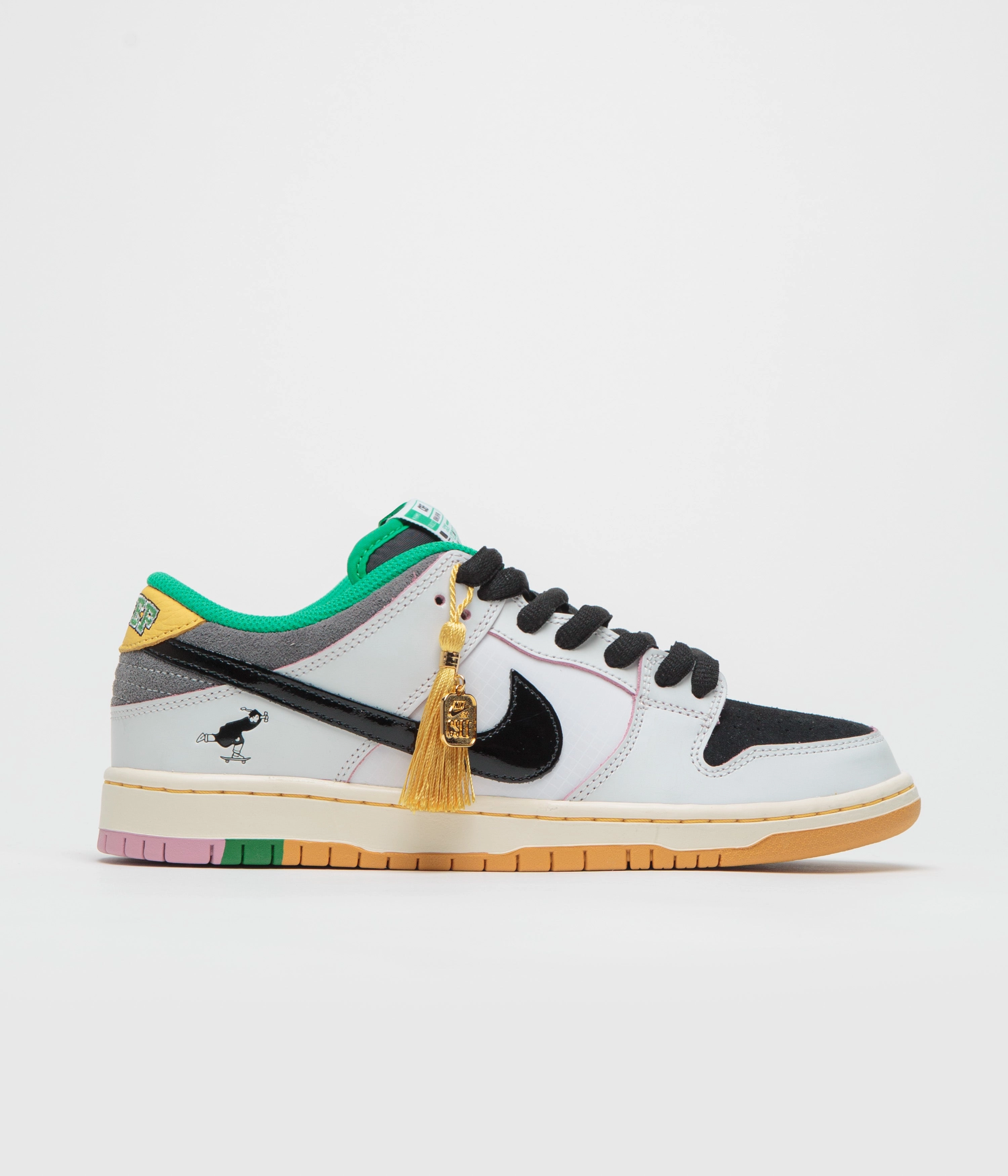 Nike SB x CSEF Dunk Low Pro Shoes - Summit White / Black - White - Iron Grey Nike Shoes For The Low