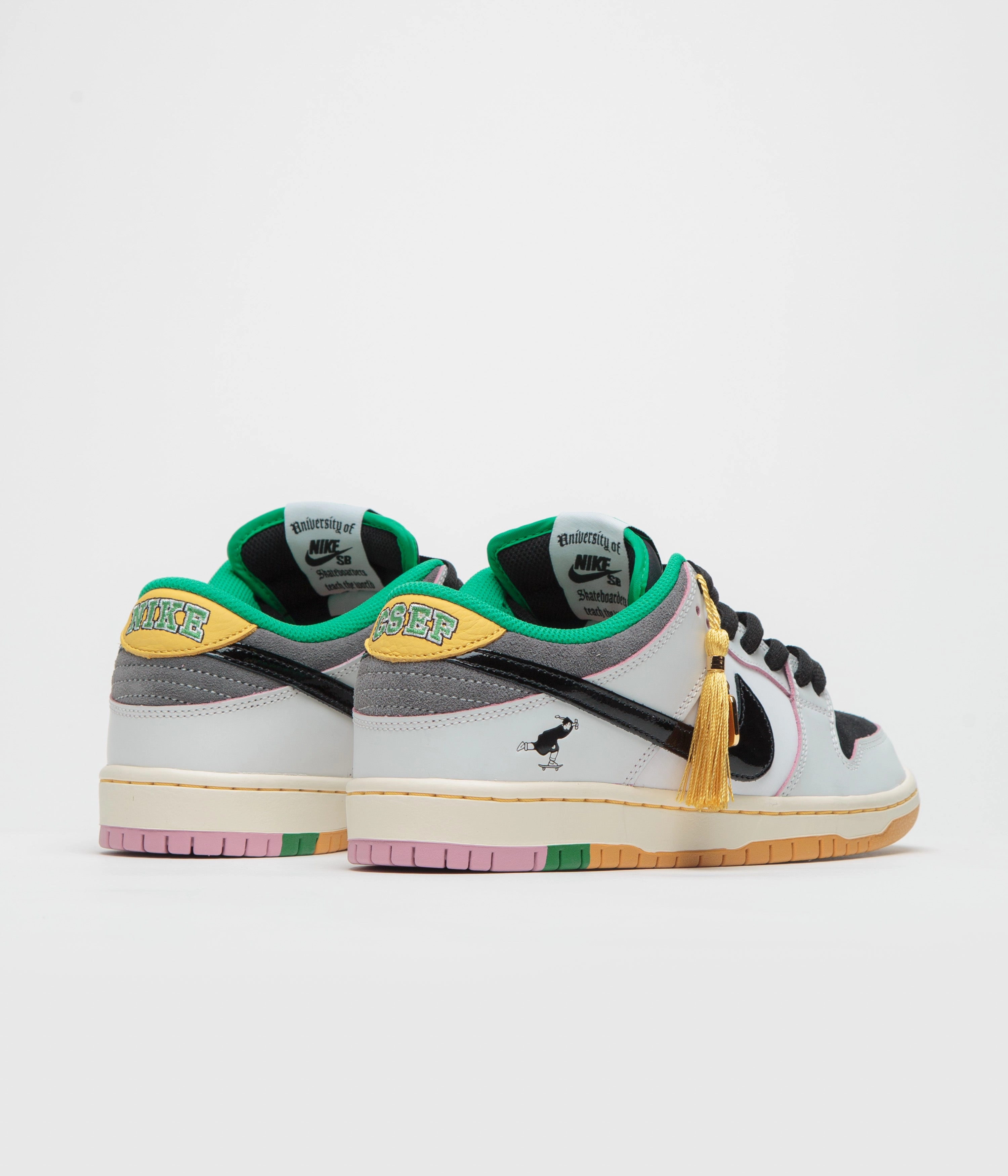Nike SB x CSEF Dunk Low Pro Shoes - Summit White / Black - White - Iron Grey Nike Space Hippie Shoes