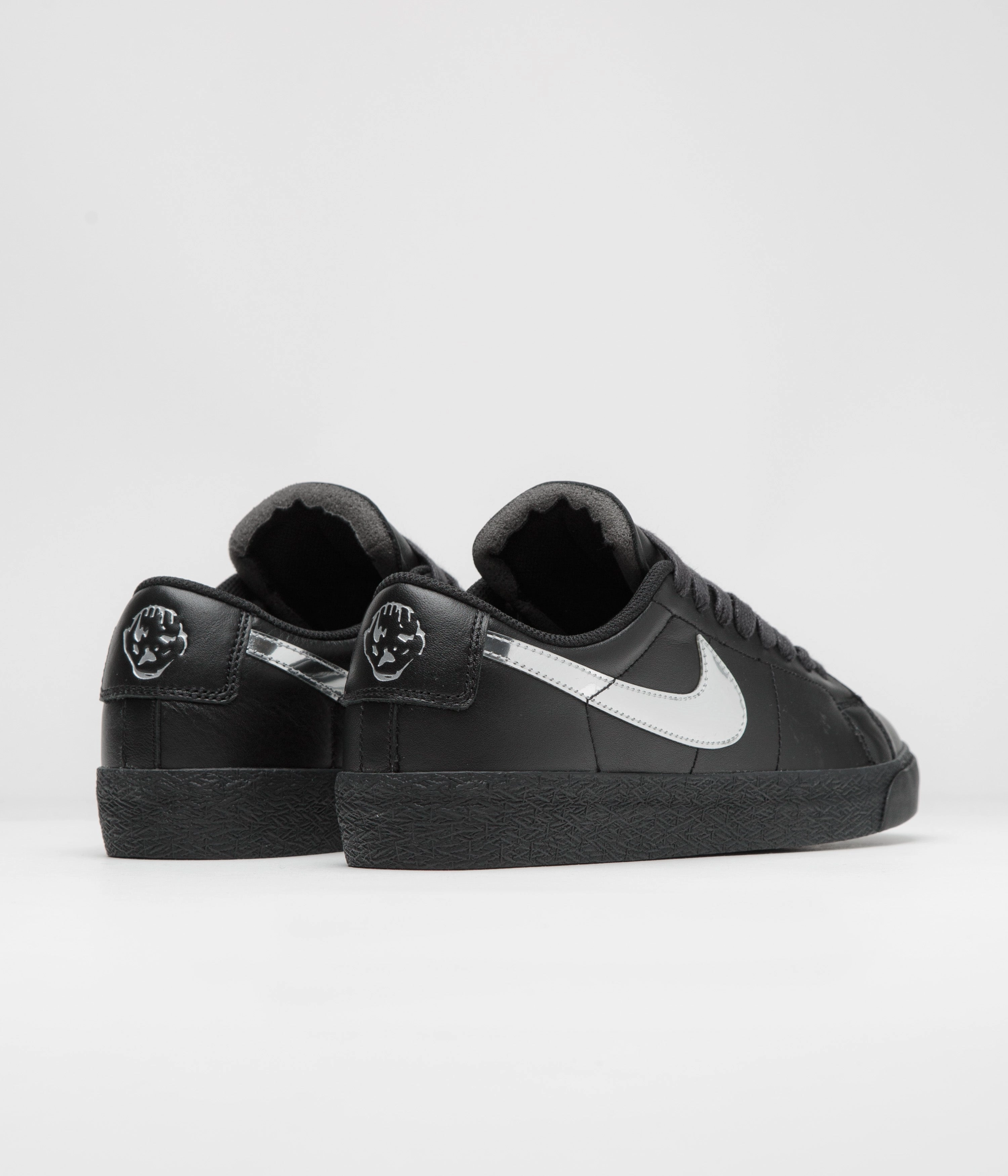 Nike SB x Dancer Skateboards Blazer Low Shoes - Black / Metallic Silver / Black Nike Turf Shoe