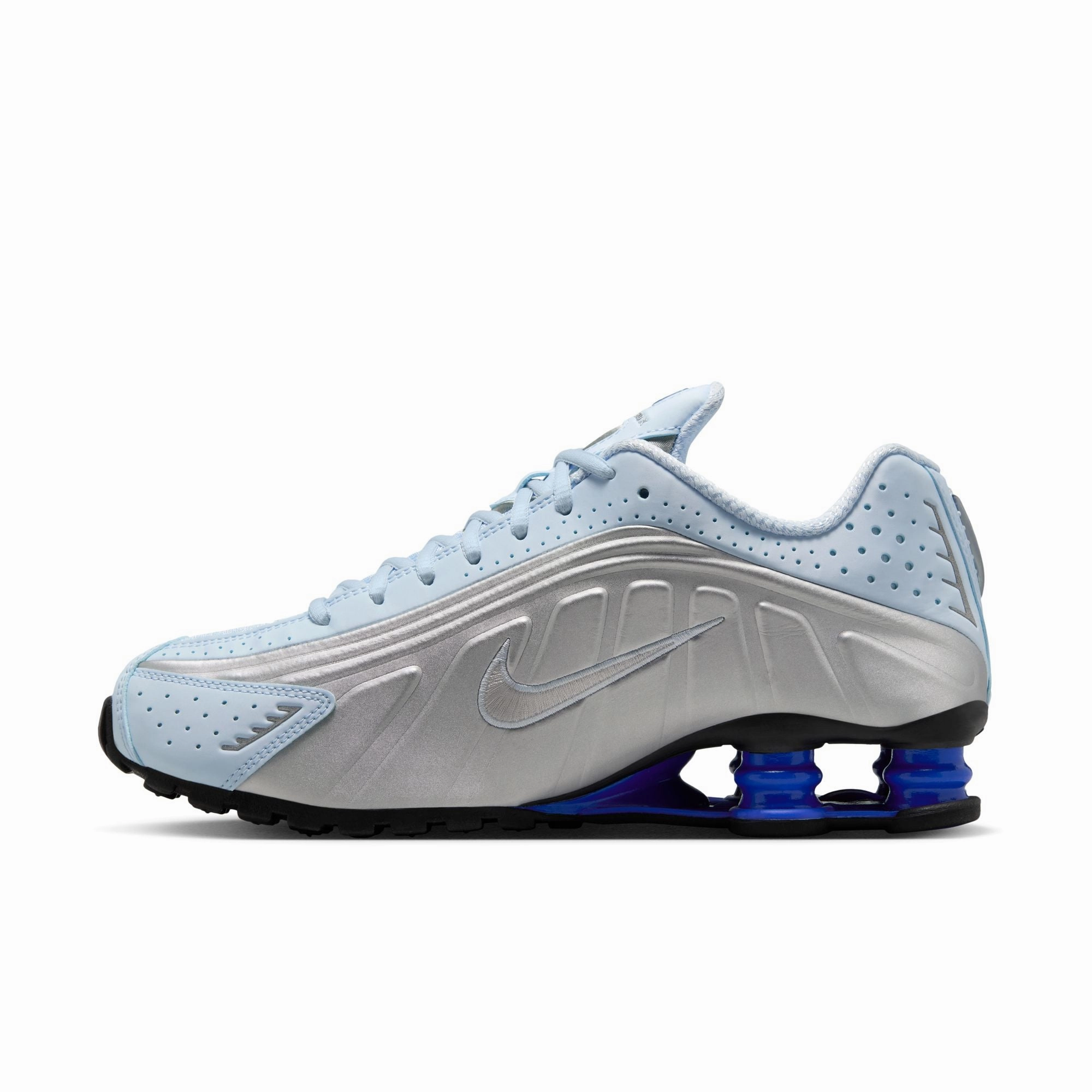 Nike Zoom Vapor Tennis Shoes Nike Shox R4 Women's Shoes Color: Blue Tint/metallic Silver-racer Blue AR3565-402