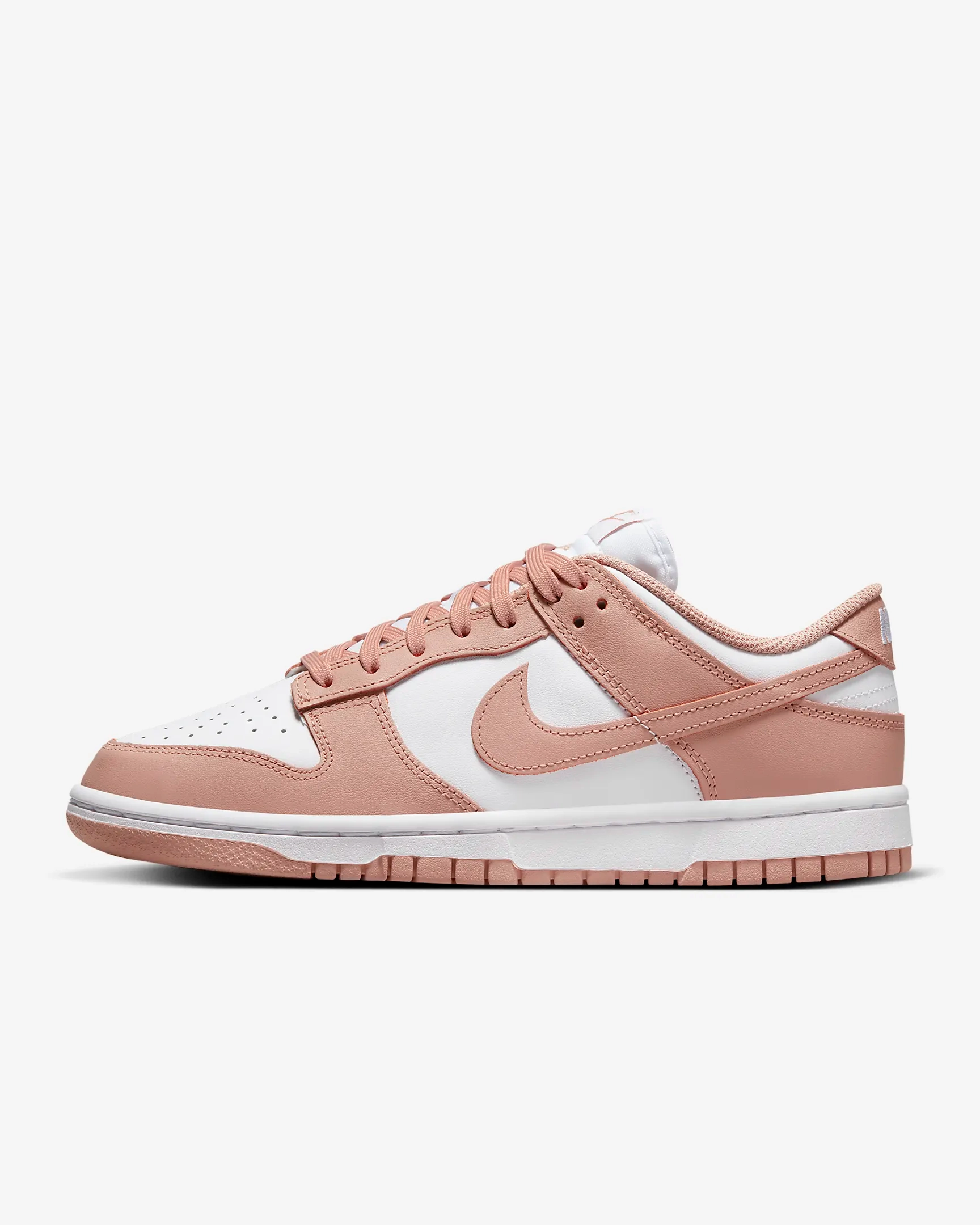Athletic Running Shoes Nike Nike Women's Dunk Low Shoes - White / Rose Whisper