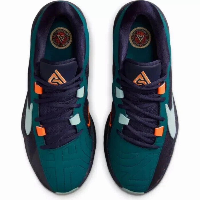 Nike Zoom Freak 5 DX4985-300 Sneakers Men's Geode Teal Purple Ink Shoes TF5905 Nike Air Foamposite One Shoes