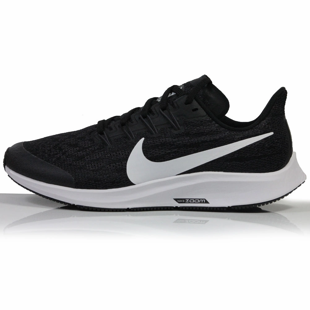 Nike Zoom Pegasus 36 Women's Running Shoe - Black/White/Thunder Grey Running Shoes For Marathon Training