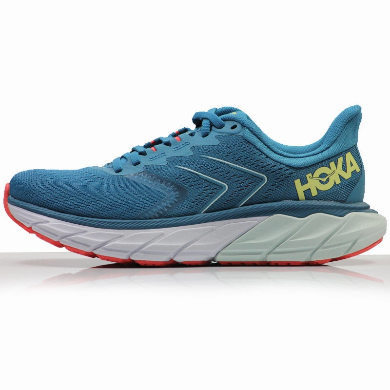 Running Shoes For Heavy Hoka One One Arahi 5 Women's Running Shoe - Mosaic Blue/Luminary Green