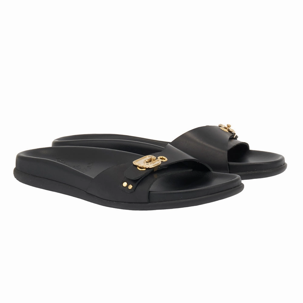 Odi Black White Gold Sandals