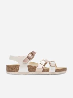 BIRKENSTOCK Girls Kumba BF Sandals in Ivory High Heel Sandals Strappy