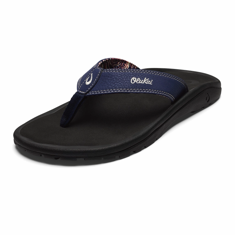 Olukai Ohana Sandal-Navy/Onyx Sandals In Walmart
