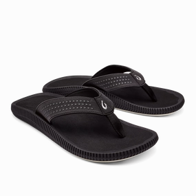 Olukai Ulele Sandal-Black/Black Cowboy Boot Sandals