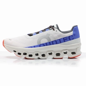 On CloudMonster Women's Running Shoe - Frost/Cobalt Best Neutral Running Shoes