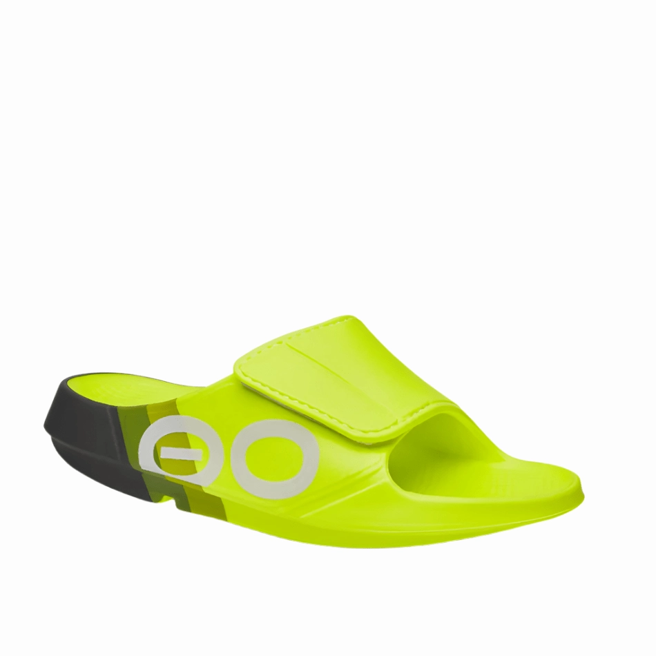 Sandals Wide Feet OOFOS Men's OOahh Sport Flex in Electro Rally SS25