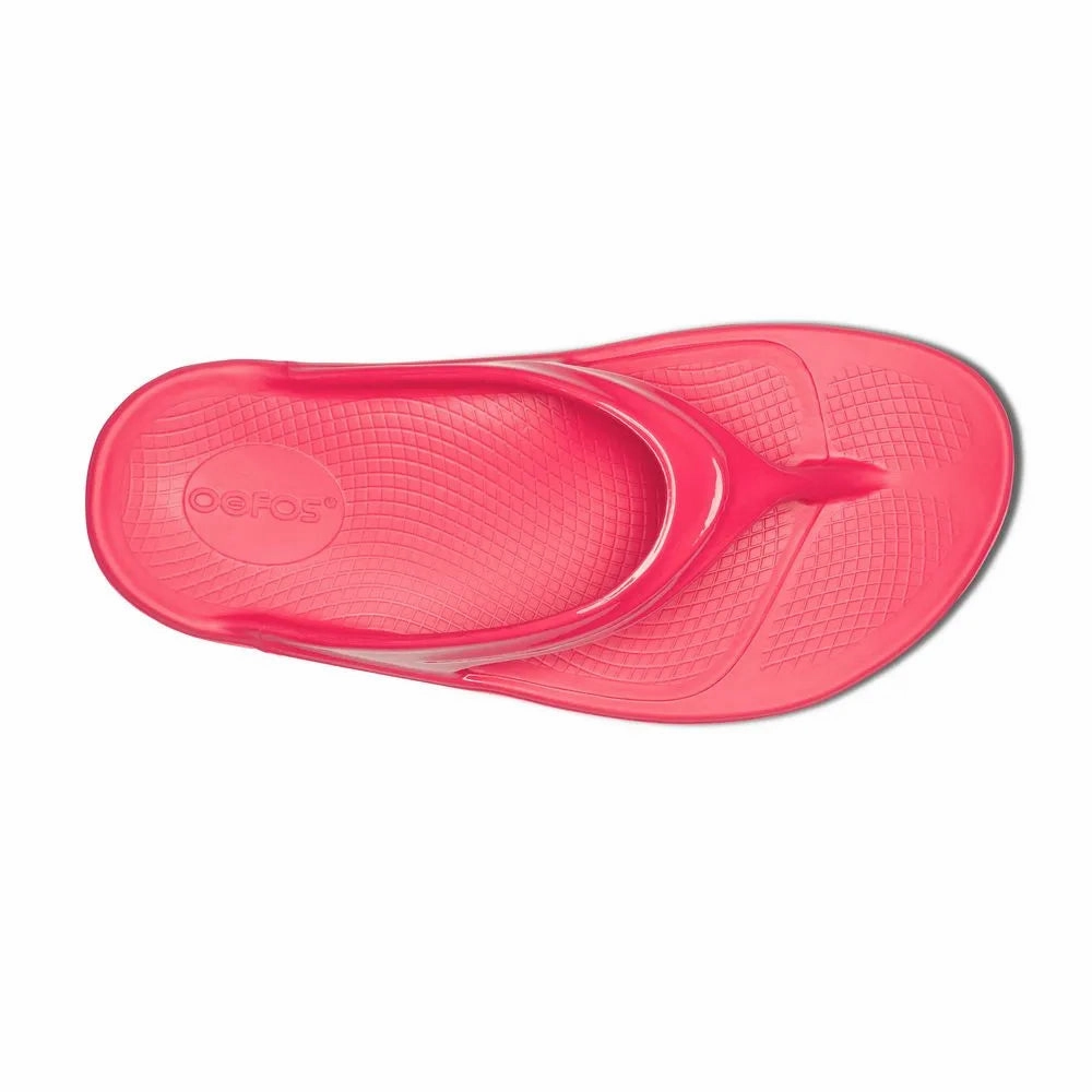 Sandals For Teens OOfos OOlala Thong - Neon Berry