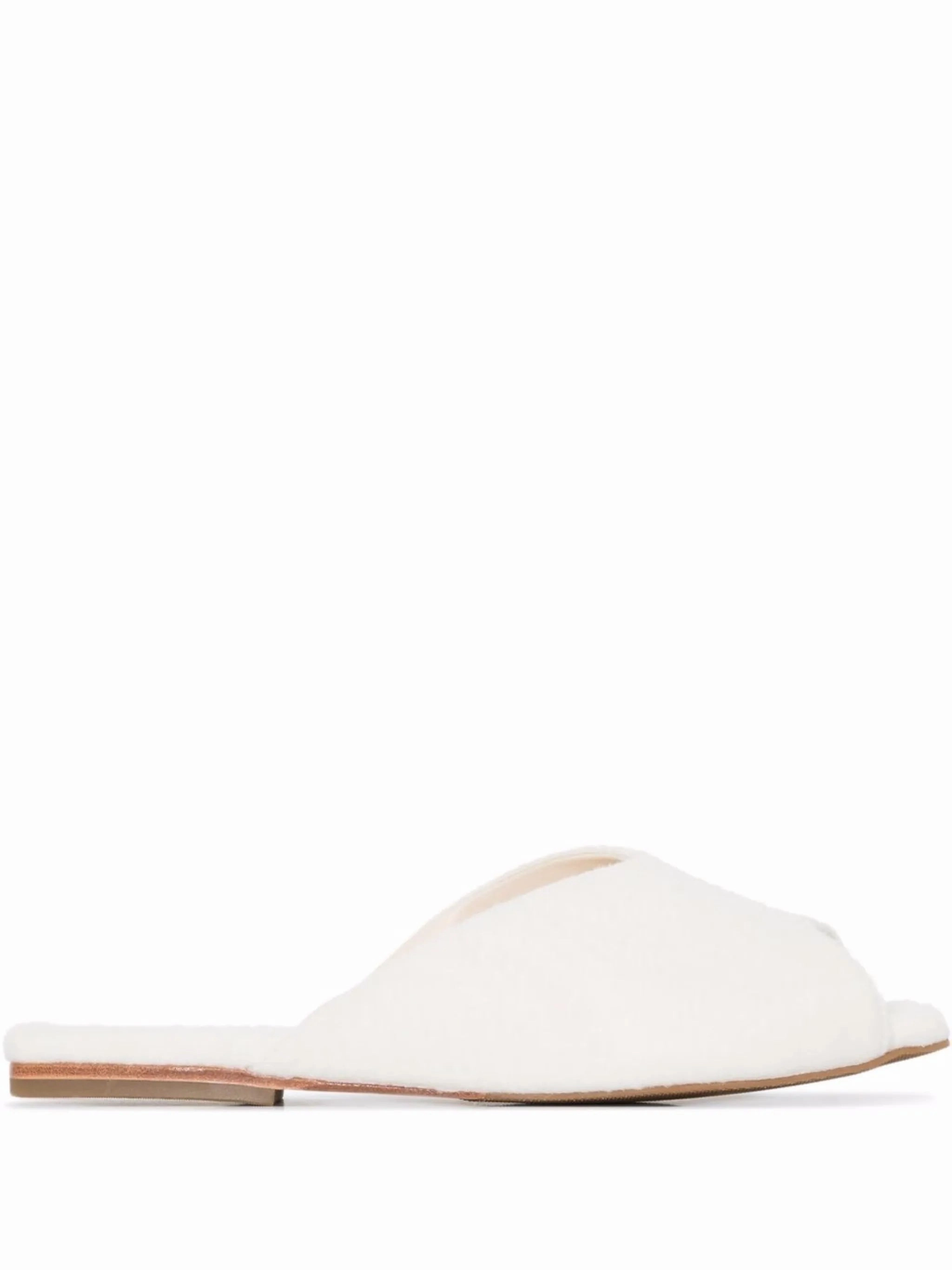 Gold Flat Shoes Near Me open-toe wool slippers