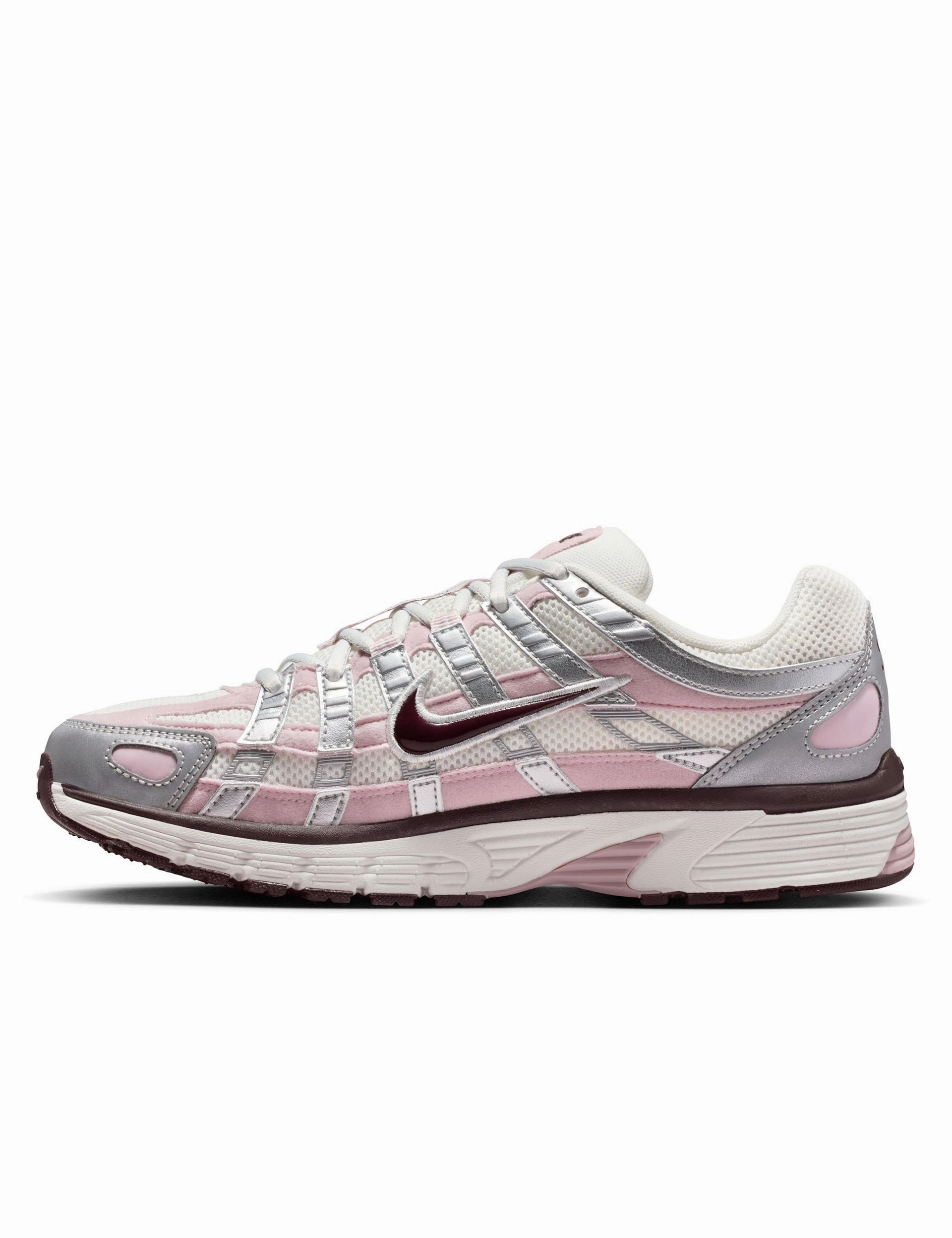 P-6000 Shoes - Summit White/Plum Chalk/Metallic Silver Shoes Nike Back To The Future