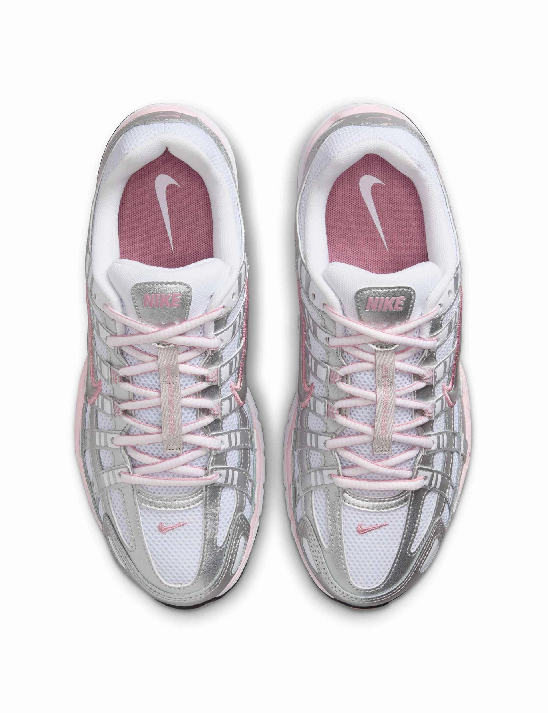 Nike Shoes Floral P-6000 Shoes - White/Metallic Silver/Elemental Pink