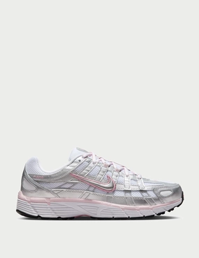 P-6000 Shoes - White/Metallic Silver/Elemental Pink Chunky Nike Shoe