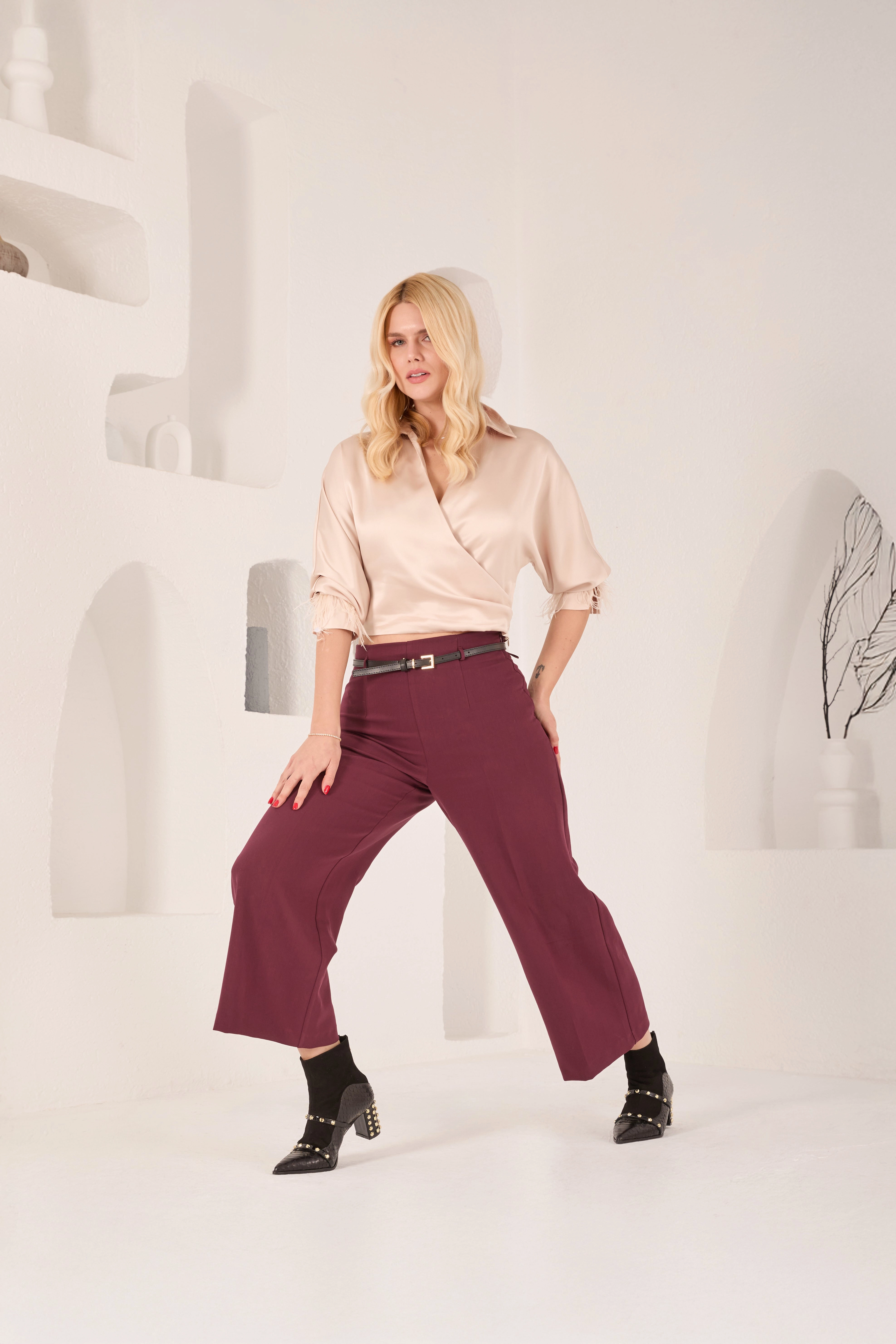 Chestnut Brown Boots The  Valentina Leather Block Heel Women Boot