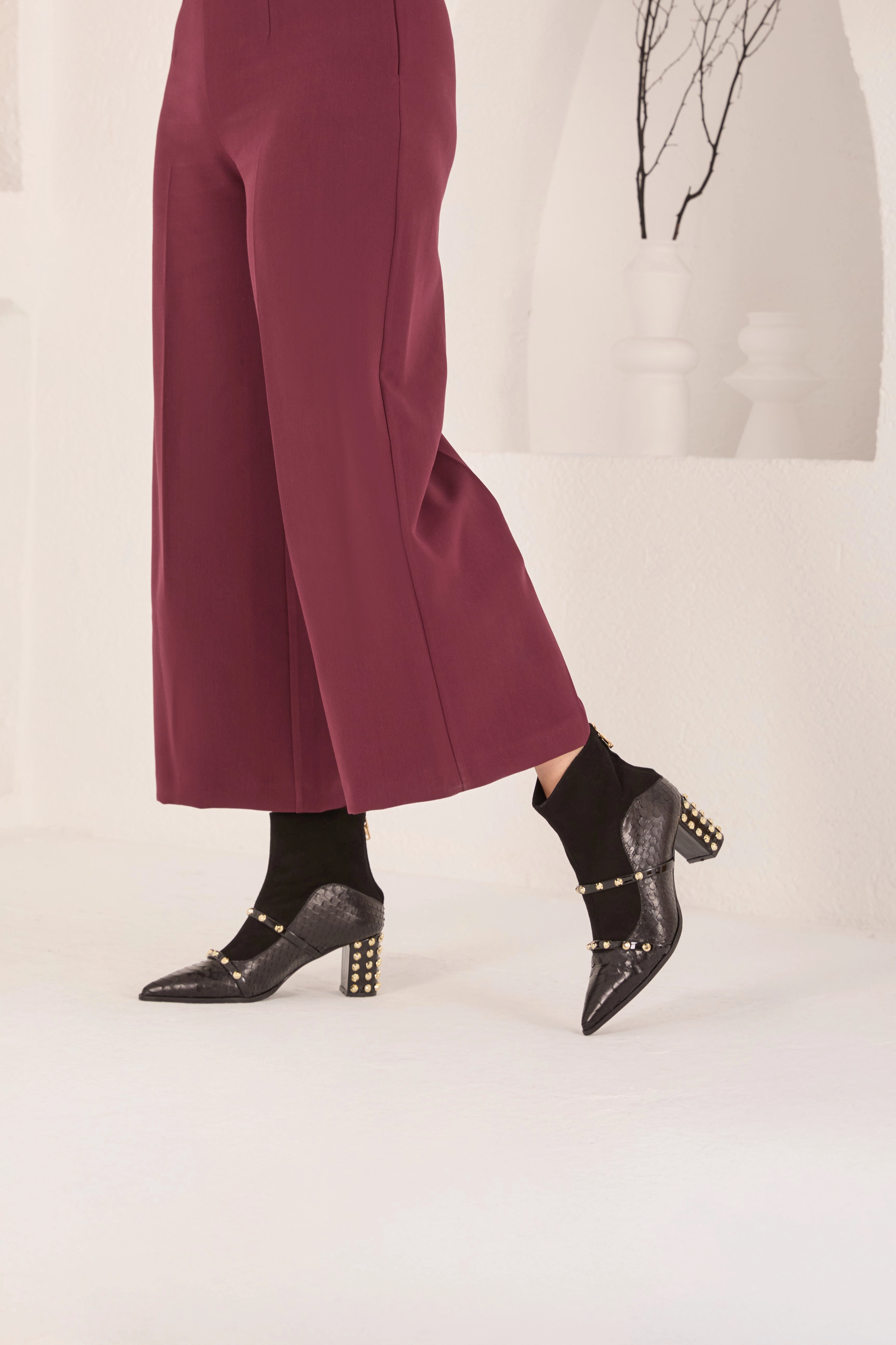 Casual Leather Boots The  Valentina Leather Block Heel Women Boot