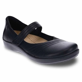 Revere Timaru Black French Mary Jane Shoe (Women's) Comfortable Shoes For Flat Feet