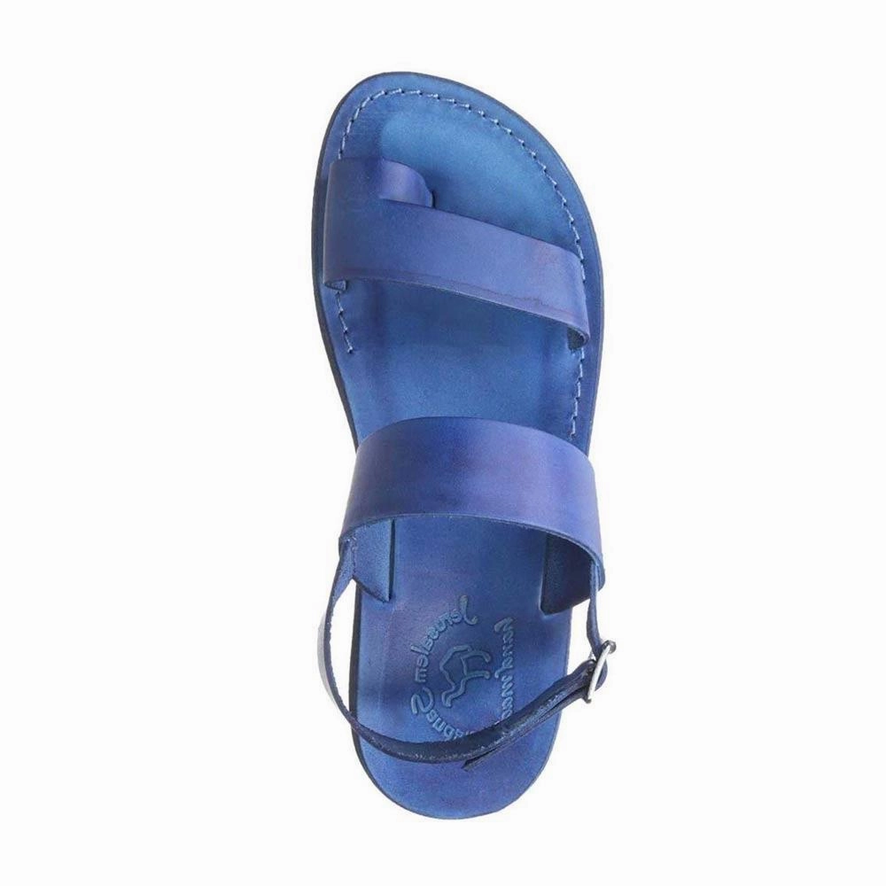 Sandals South Coast Jamaica Carmel - Leather Ankle Strap Sandal | Blue