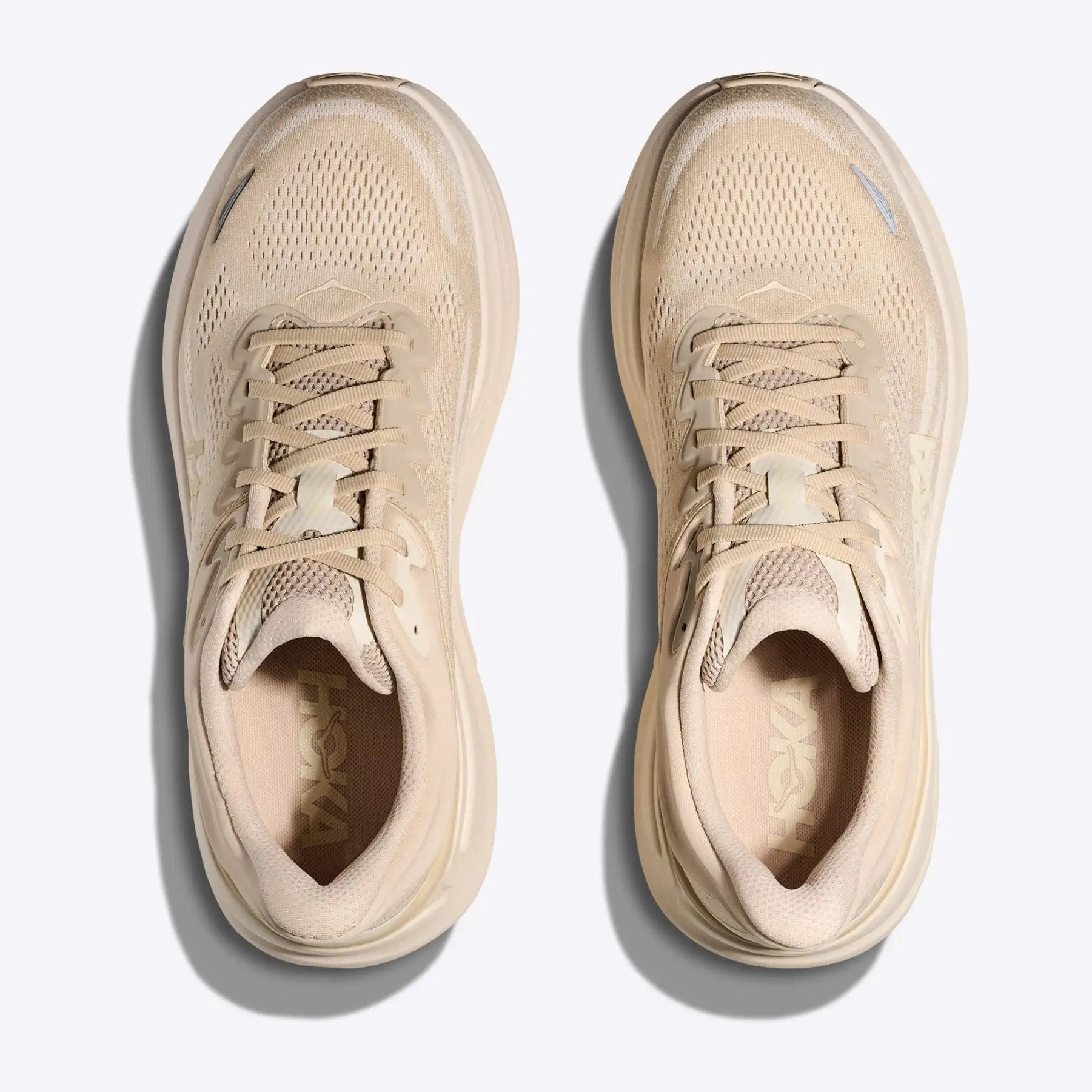 Men's Bondi 9 Running Shoes Oatmeal / Oat Milk Light Purple