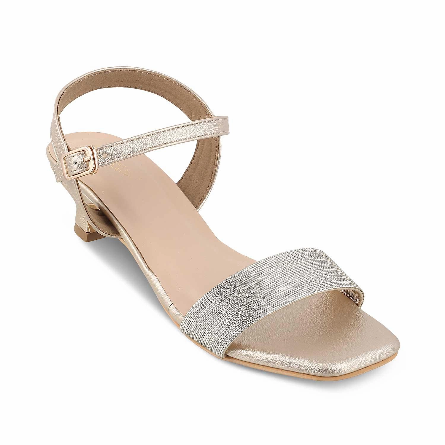 The Monty Gold Women's Dress Block Heel Sandals Tresmode Sandals Online Amazon