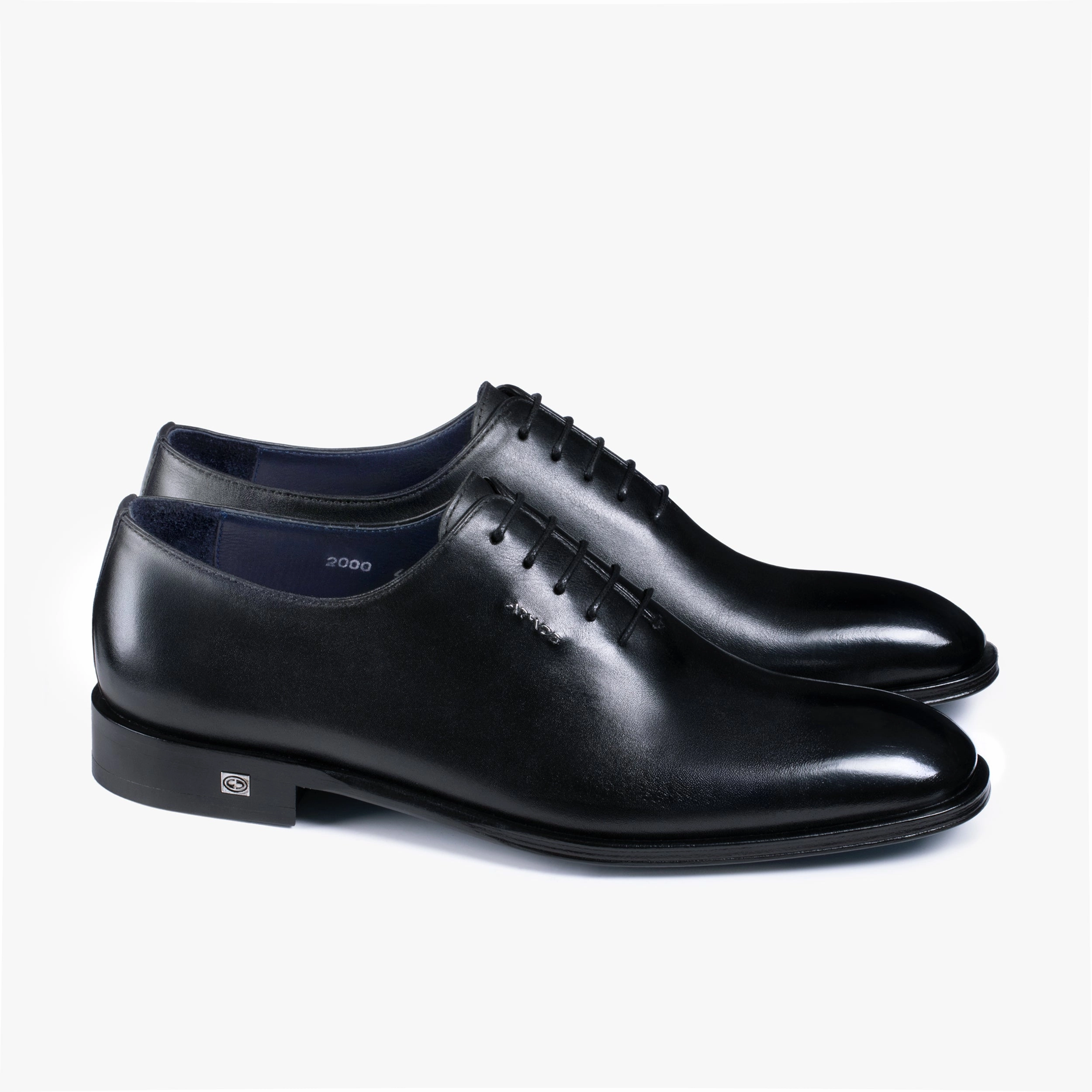 Men's Black Leather Oxford Lace-Up Boat Shoes And Dress Pants