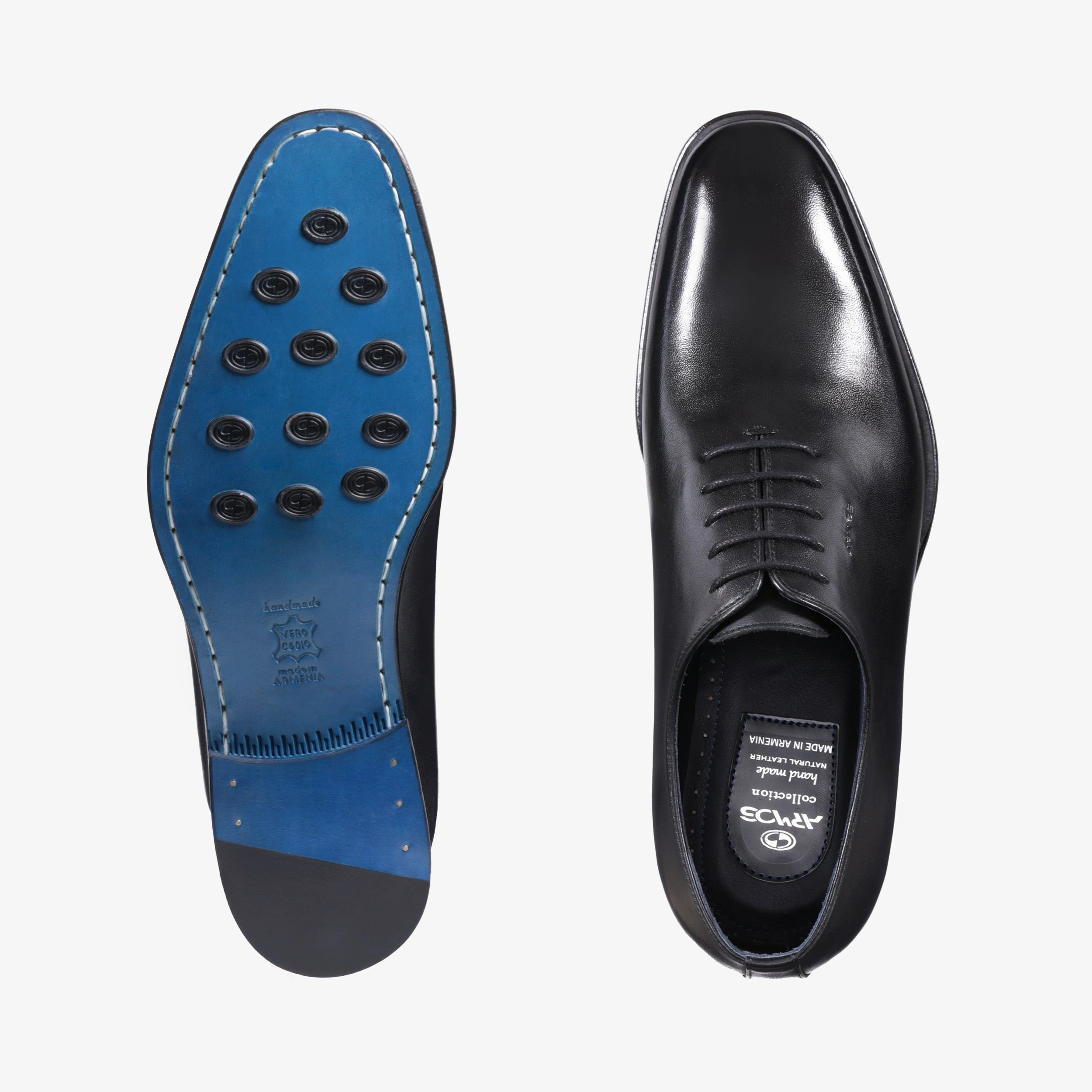 Men's Black Leather Oxford Lace-Up Jeans For Dress Shoes