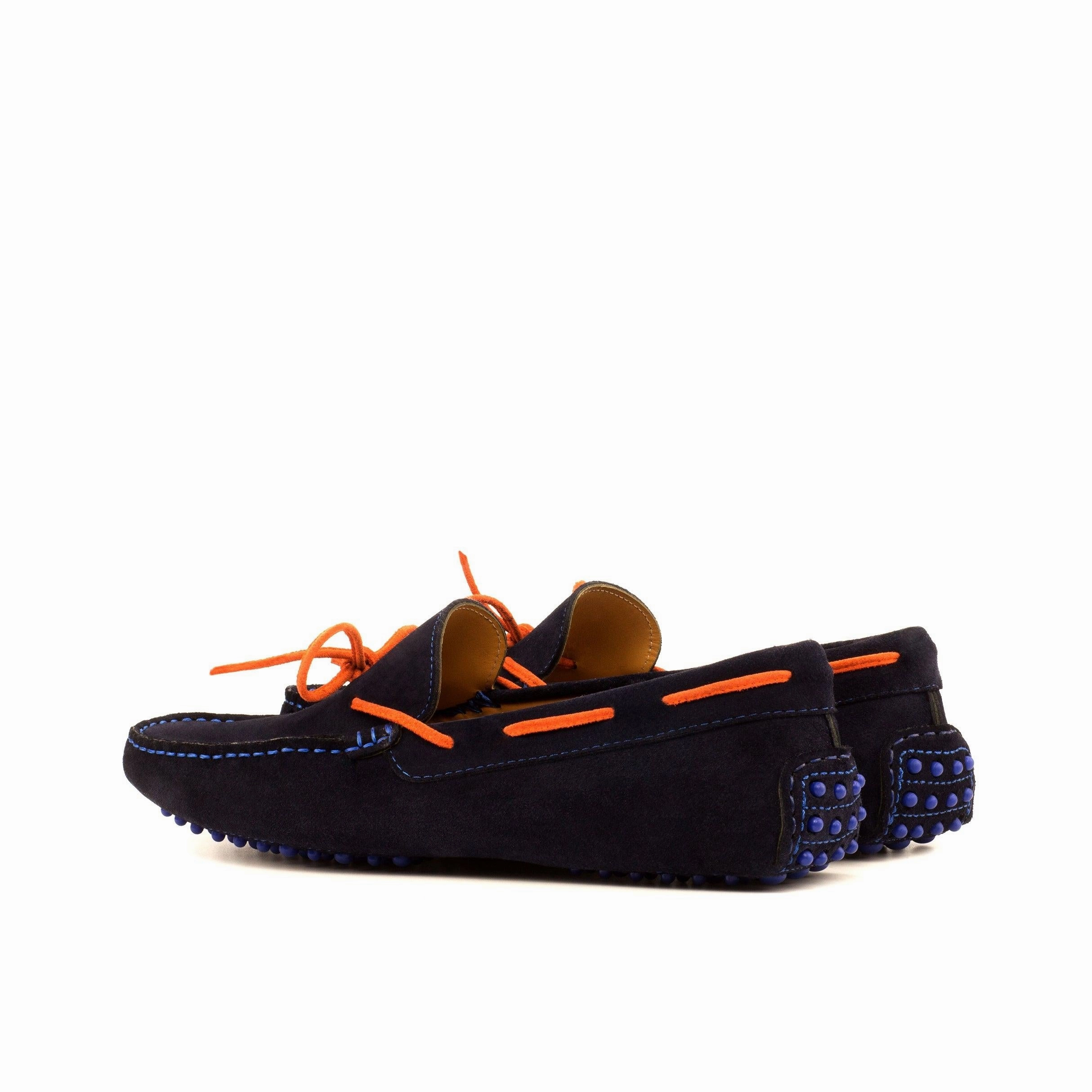 Navy & Orange Suede Drivers Loafer Mountain Loafers