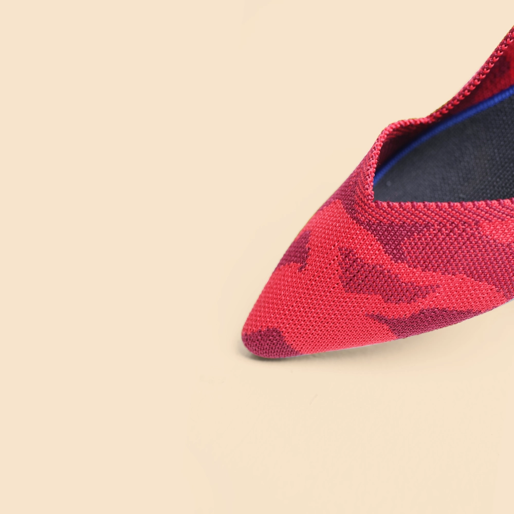 Rothy - Women - The Point - Red Camo Dress Shoes For Bunions And Hammertoes