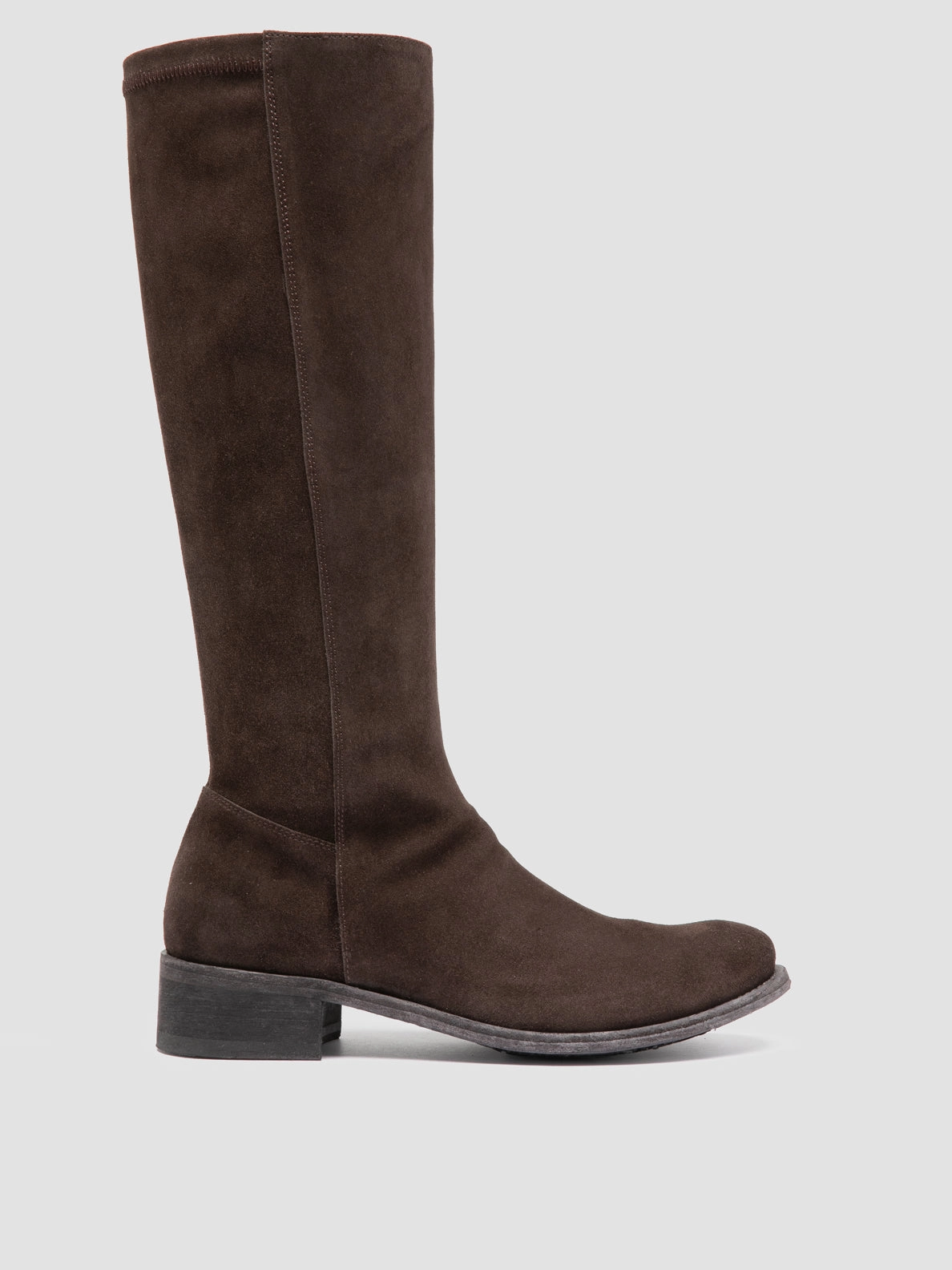 LISON 035 - Dark Brown Stretch Suede Boots Boots By Justin