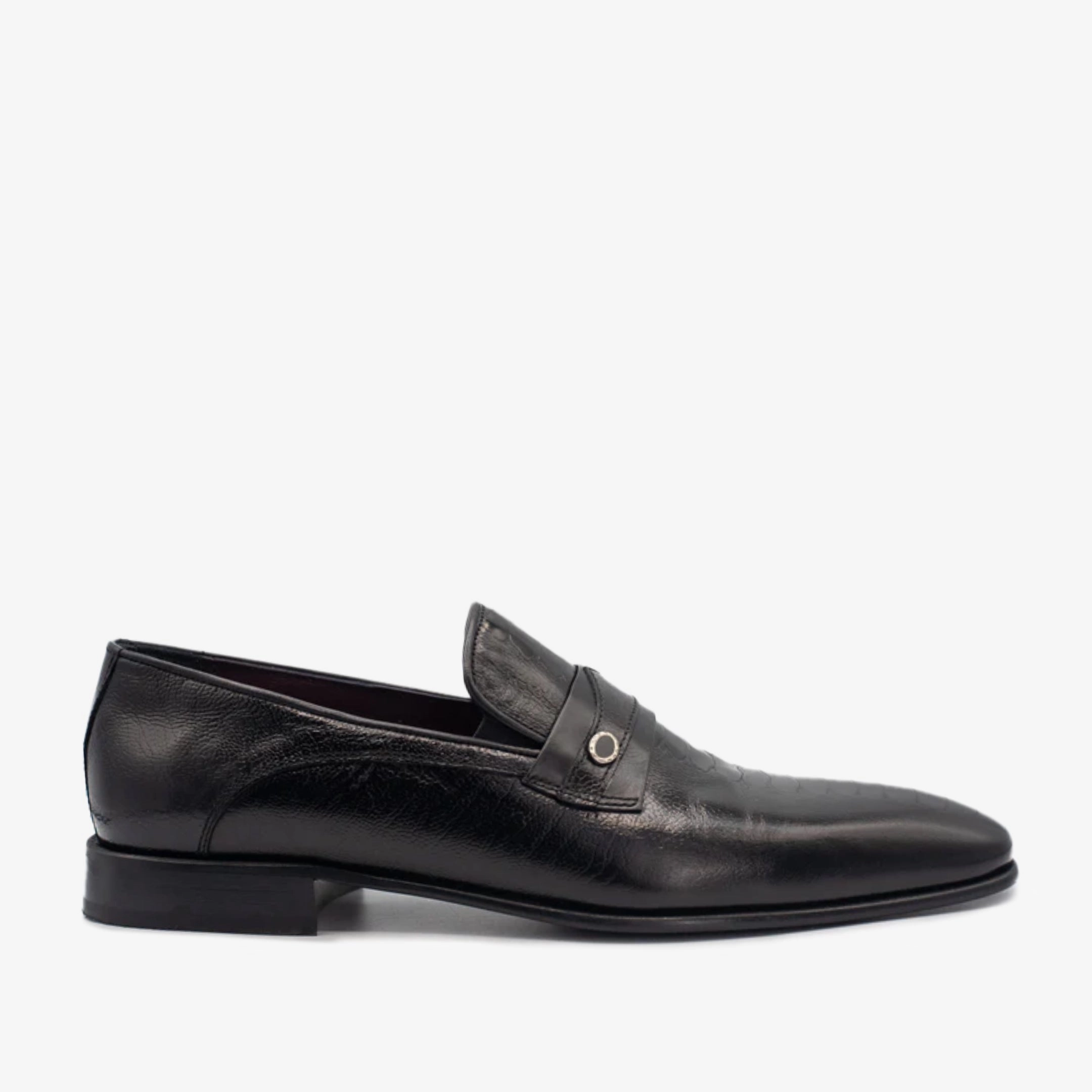 The Bangkok Black Penny Loafer Men Shoe Vibram Sole Dress Shoes