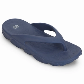 Slides Memory Foam A-HA Navy Blue Casual Slipper For Men BEACHLITEM By Liberty