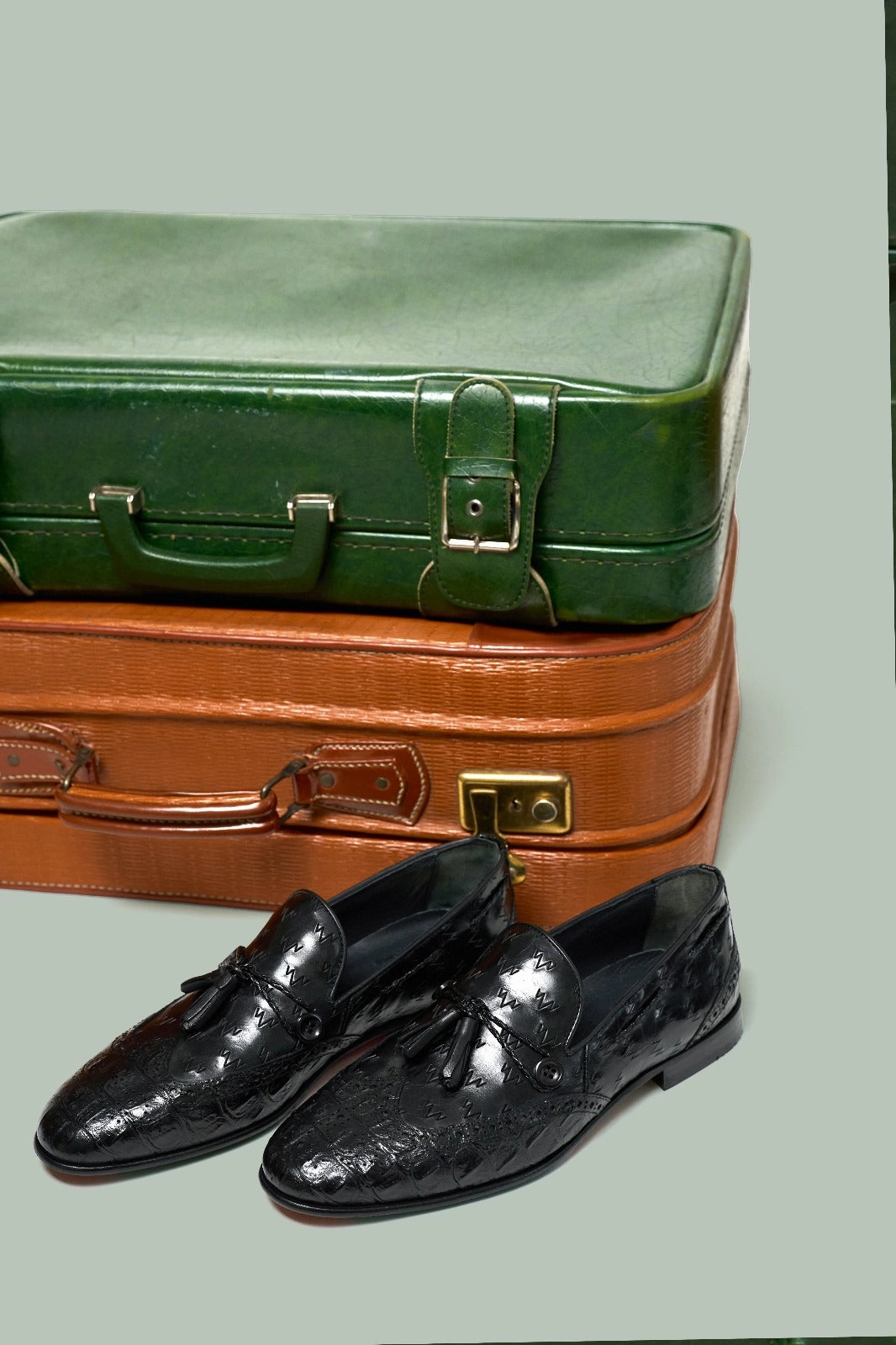 Gold Shoes With Dress The Istanbul Black Leather Tassel Loafer Men Shoe