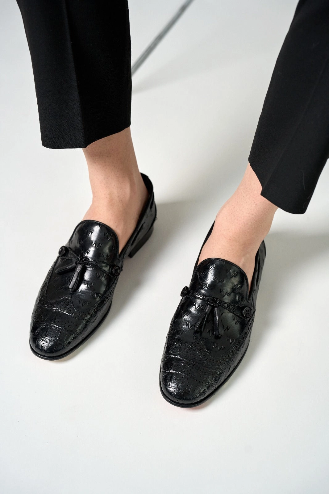 Dress Shoes And Khakis The Istanbul Black Leather Tassel Loafer Men Shoe