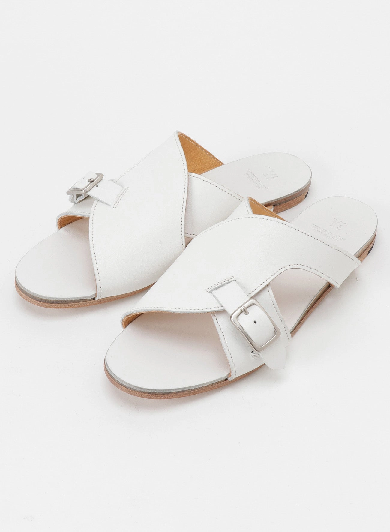 Barbados Vs Royal Barbados SEMI GLOSS TANNED LEATHER FLAT SANDALS