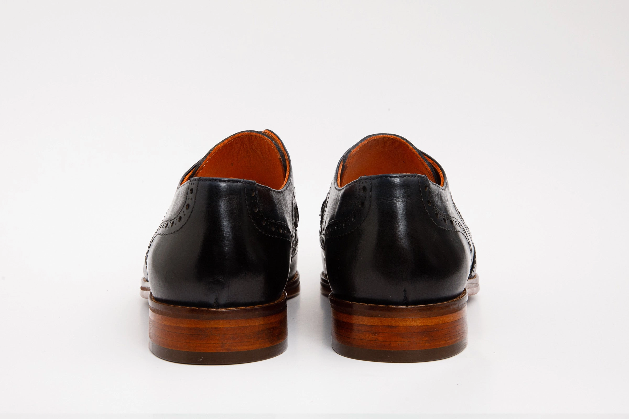 Loafer Dress Shoes The Neiva Navy/Brown Wingtip Semi Brogue Derby Men  Shoe