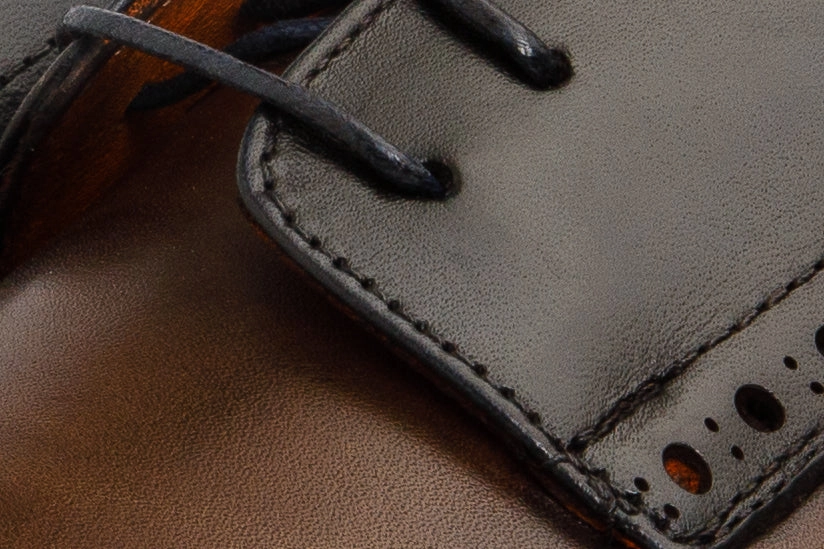 The Neiva Navy/Brown Wingtip Semi Brogue Derby Men  Shoe Force 1 Dress Shoes