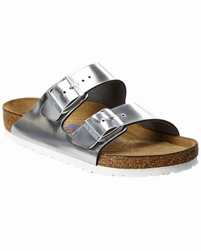 Birkenstock Women's Arizona Soft Footbed Leather Sandal Cute Platform Sandals