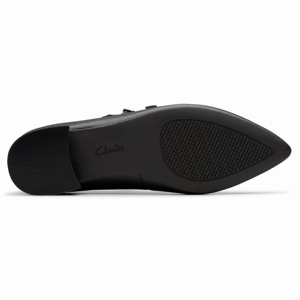 Clarks Natalyn Lane Black Leather Shoe (Women's) Infant Dress Shoes Size 4