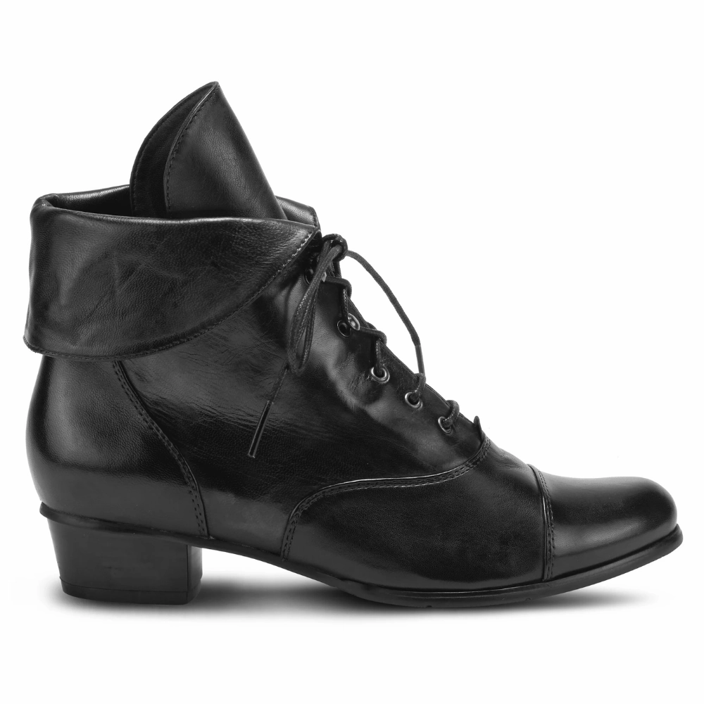 Spring Step Galil Black Leather Bootie (Women's) Lucchese Boots