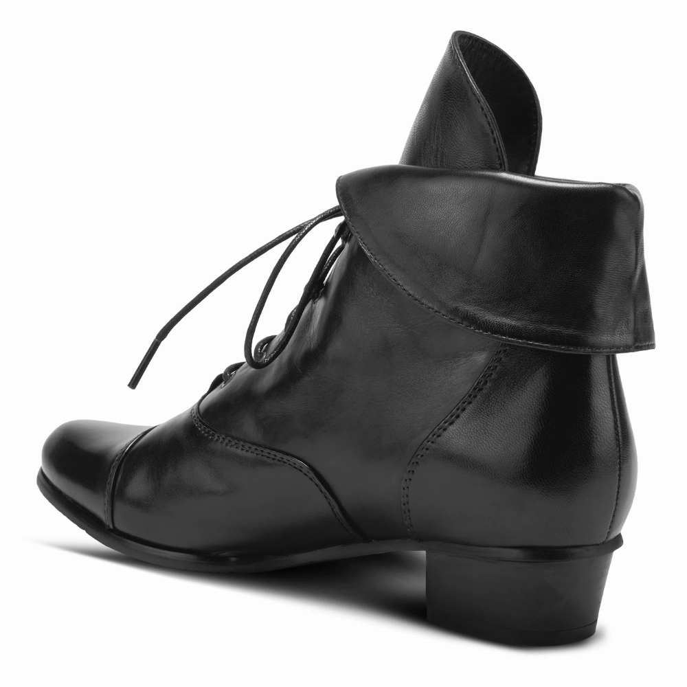 Frye Campus Boots Spring Step Galil Black Leather Bootie (Women's)